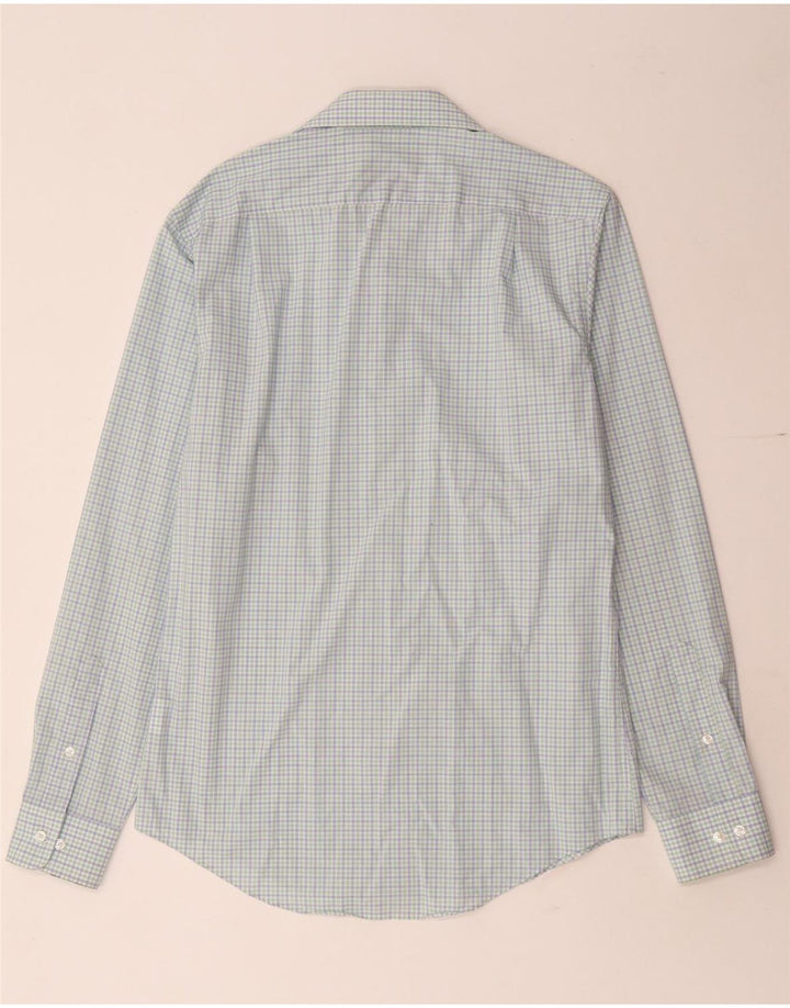 Tommy Hilfiger Mens Athletic Fit  Shirt Size 15 Medium Blue Gingham Cotton