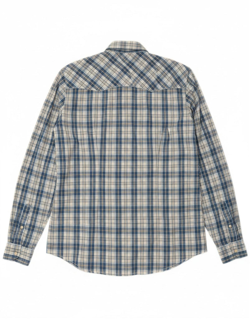 WRANGLER Mens Shirt Medium Blue Check Cotton Vintage Wrangler and Second-Hand Wrangler from Messina Hembry 