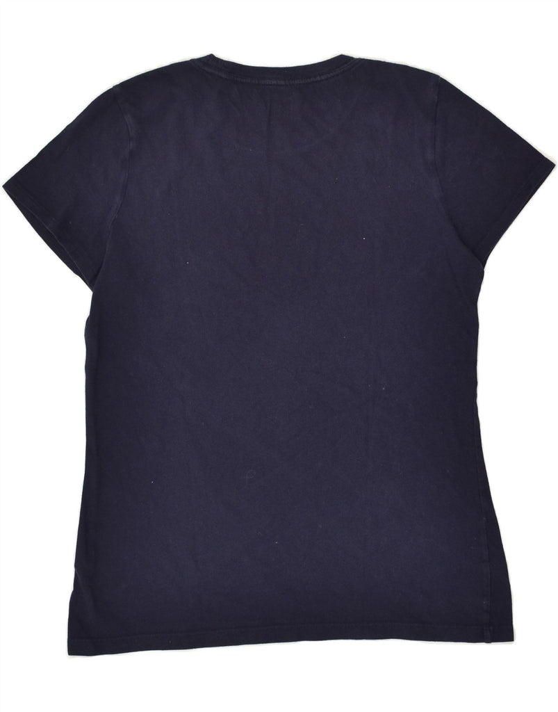 GAP Womens Graphic T-Shirt Top UK 12 Medium Navy Blue Cotton | Vintage Gap | Thrift | Second-Hand Gap | Used Clothing | Messina Hembry 