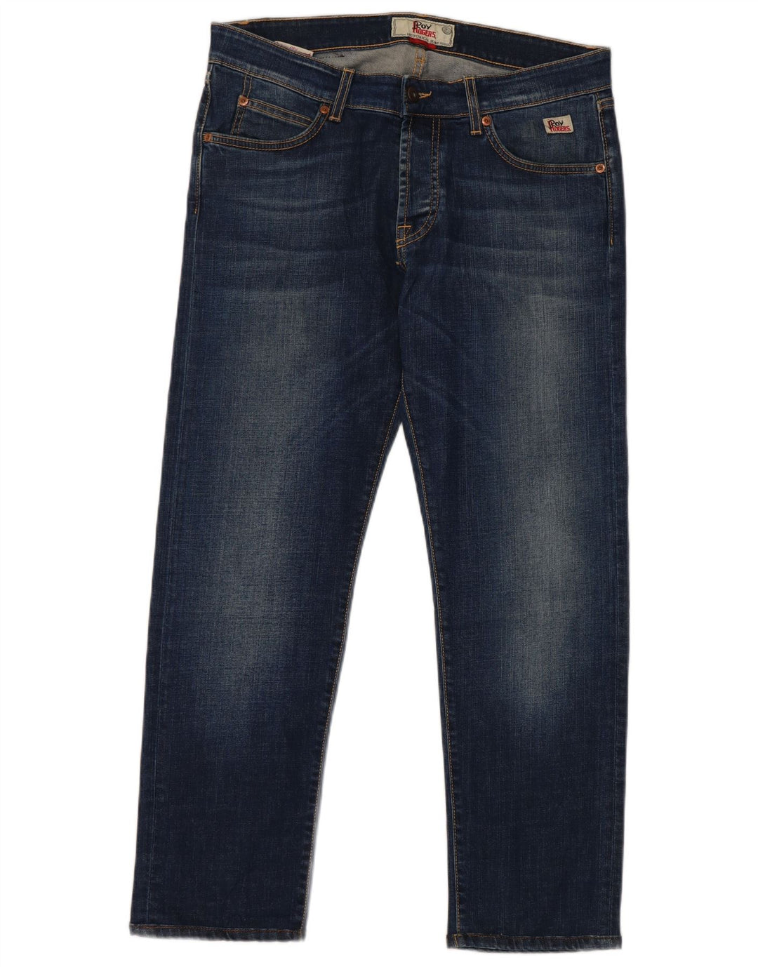 Roy Rogers Mens Straight Jeans W34 L27 Navy Blue Cotton