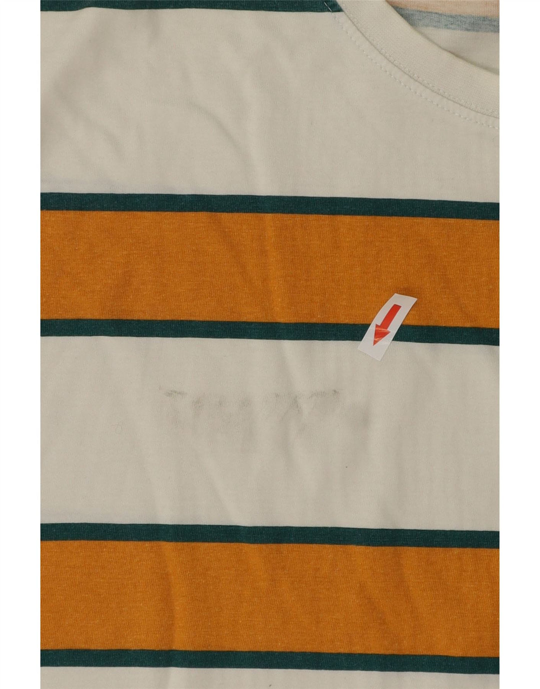 Starter Mens T-Shirt Top XL White Striped Cotton