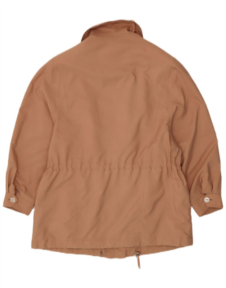 Vintage Womens Bomber Jacket UK 16 Large Beige Polyester