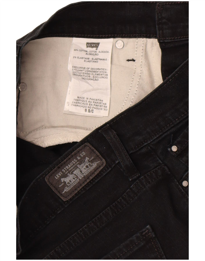 Levi's Womens 512 Slimming Bootcut Jeans US 8 Medium W27 L28 Black Cotton