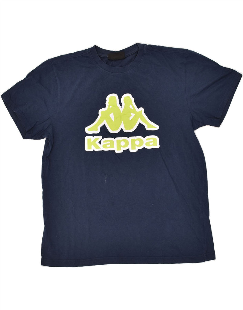 KAPPA Mens Graphic T-Shirt Top Large Navy Blue Vintage Kappa and Second-Hand Kappa from Messina Hembry 