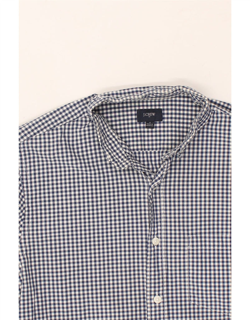 J. CREW Mens Shirt Small Navy Blue Gingham | Vintage J. Crew | Thrift | Second-Hand J. Crew | Used Clothing | Messina Hembry 