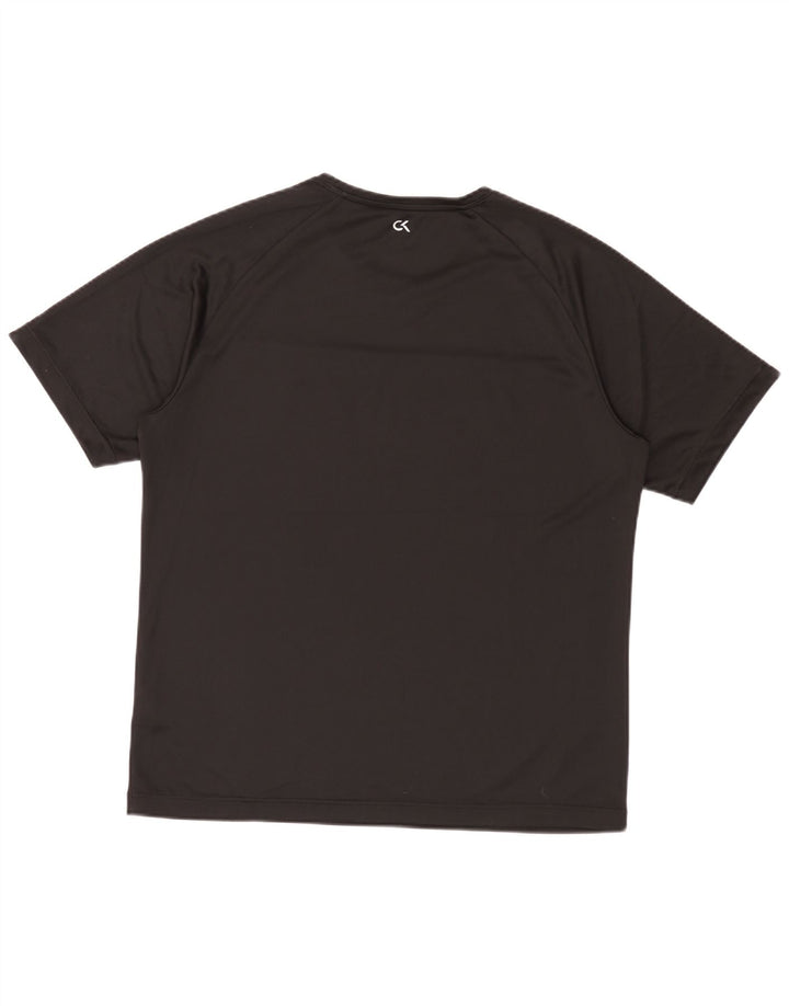 Calvin Klein Mens Performance Graphic T-Shirt Top XL Black Polyester