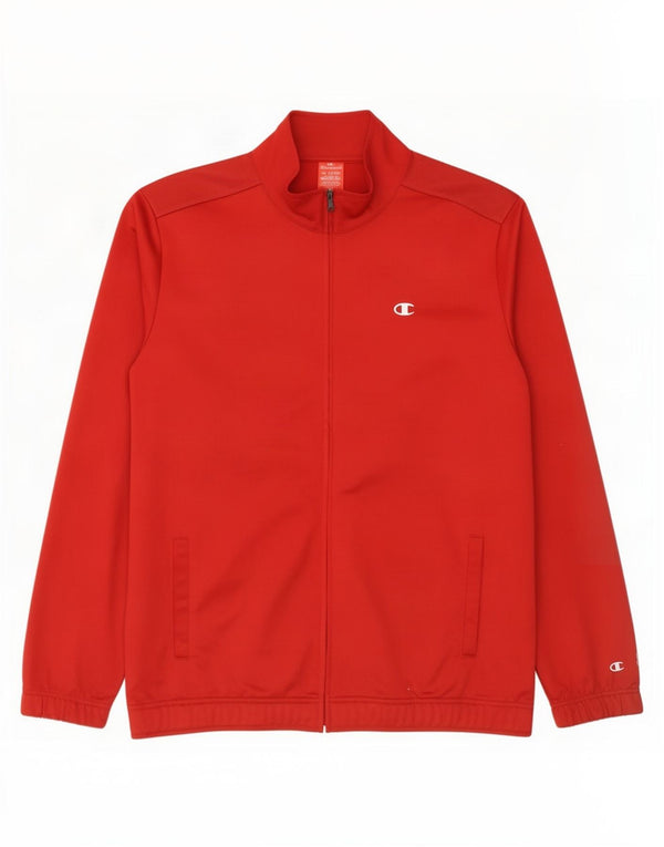 Champion Mens Tracksuit Top Jacket 3XL Red Polyester