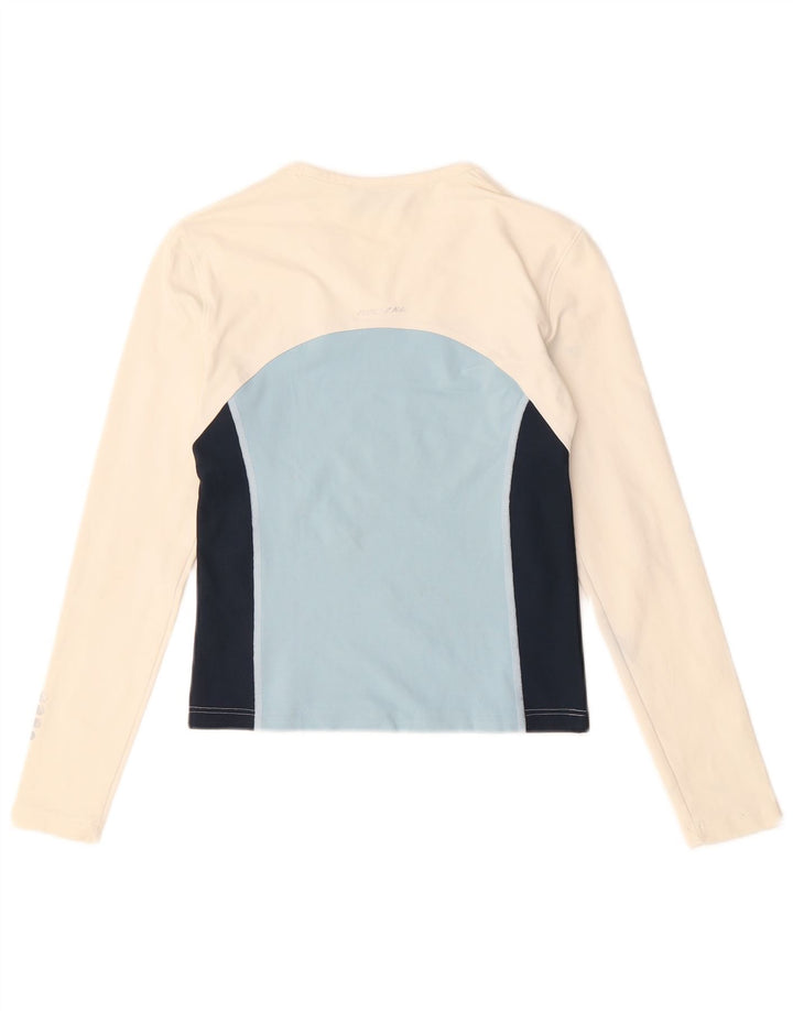 Fila Womens Crop Graphic Top Long Sleeve IT 40/42 Small White Colourblock