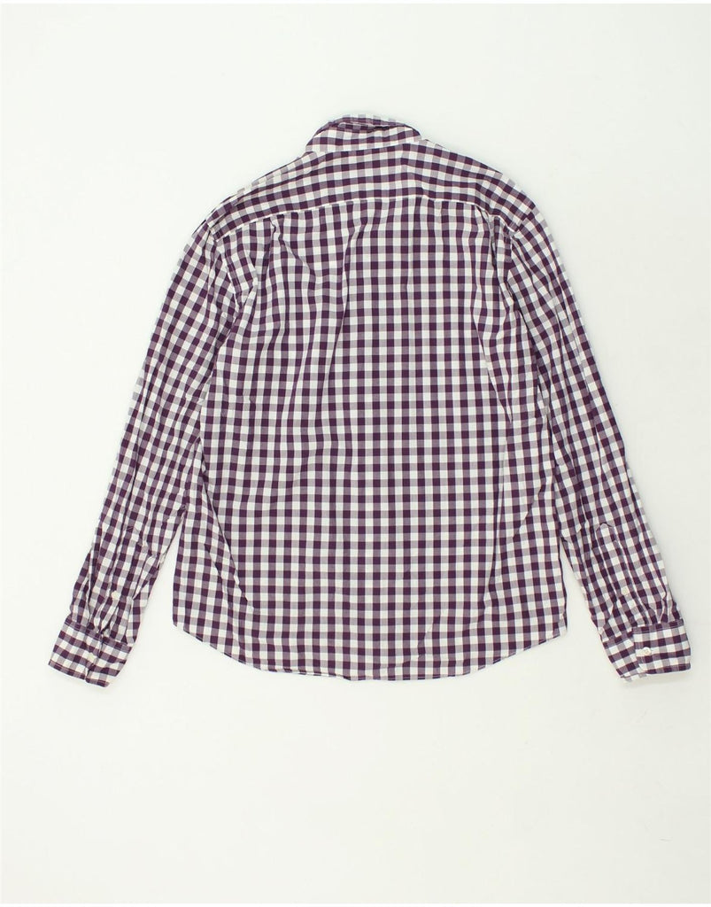 J. CREW Mens Slim Shirt Large Purple Gingham Cotton | Vintage J. Crew | Thrift | Second-Hand J. Crew | Used Clothing | Messina Hembry 