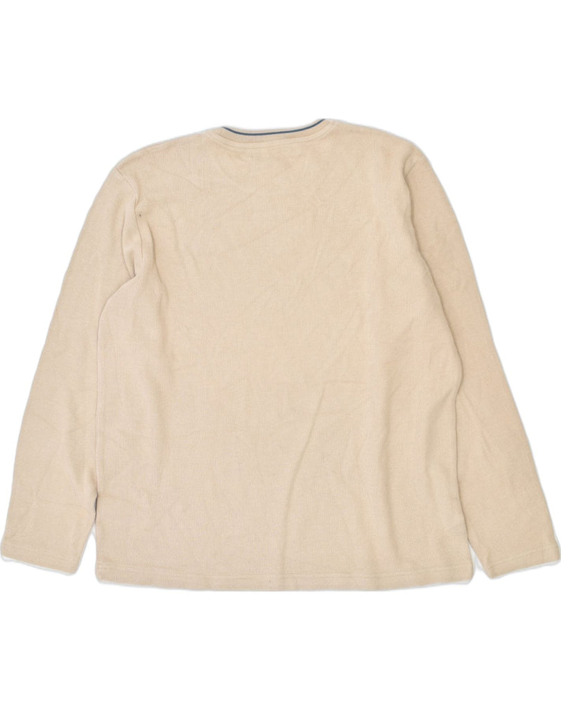 LEE Mens Crew Neck Jumper Sweater 2XL Beige Cotton | Vintage | Thrift | Second-Hand | Used Clothing | Messina Hembry 