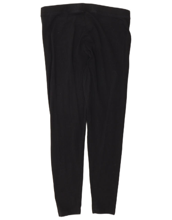 Marks & Spencer Womens Leggings UK 14 Large W32 L27 Black Cotton