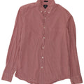 J. Crew Mens Flex Washed Slim Shirt Medium Red Gingham Cotton