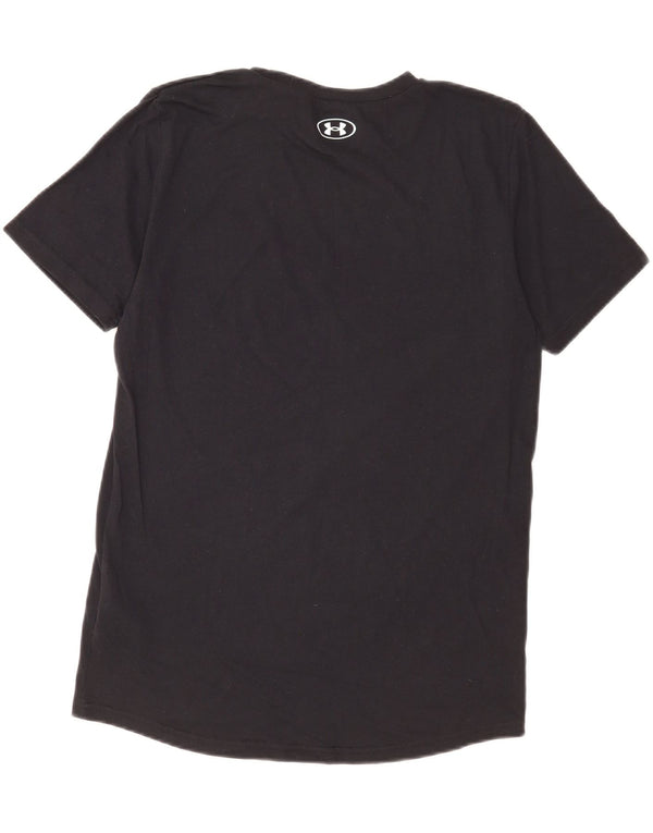 Under Armour Boys T-Shirt Top 13-14 Years XL Black Cotton