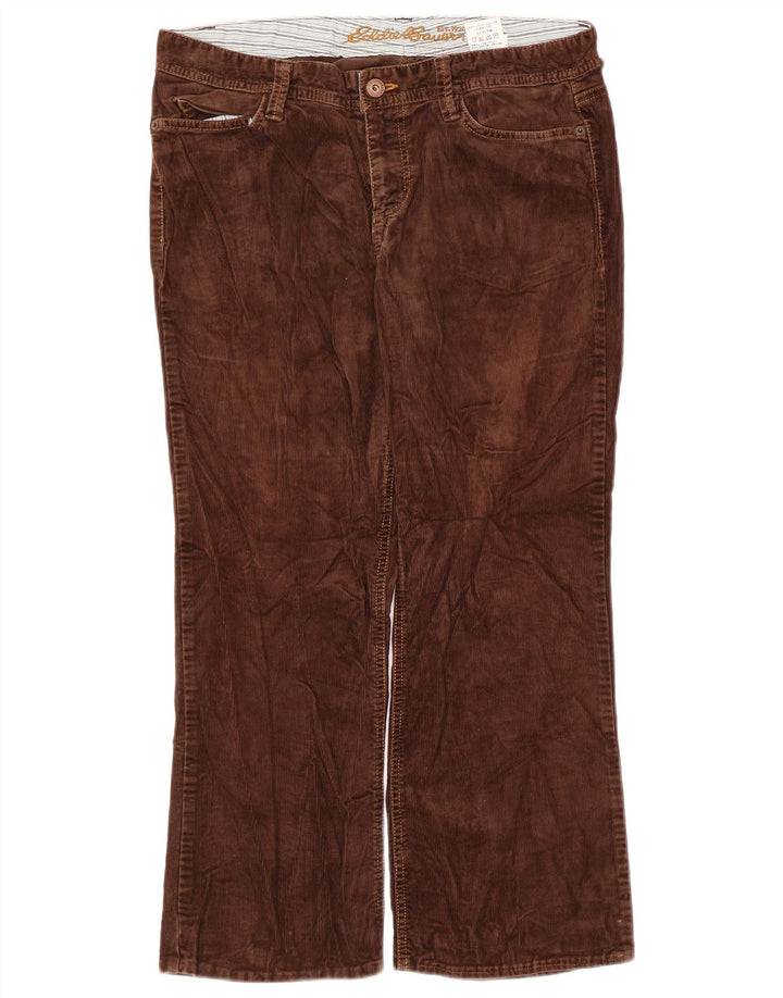 Eddie Bauer Womens Classic Corduroy Trousers US 6 Medium W32 L23 Brown