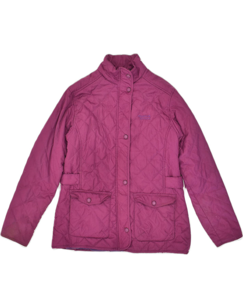 REGATTA Womens Quilted Jacket UK 14 Large Pink Polyester | Vintage Regatta | Thrift | Second-Hand Regatta | Used Clothing | Messina Hembry 