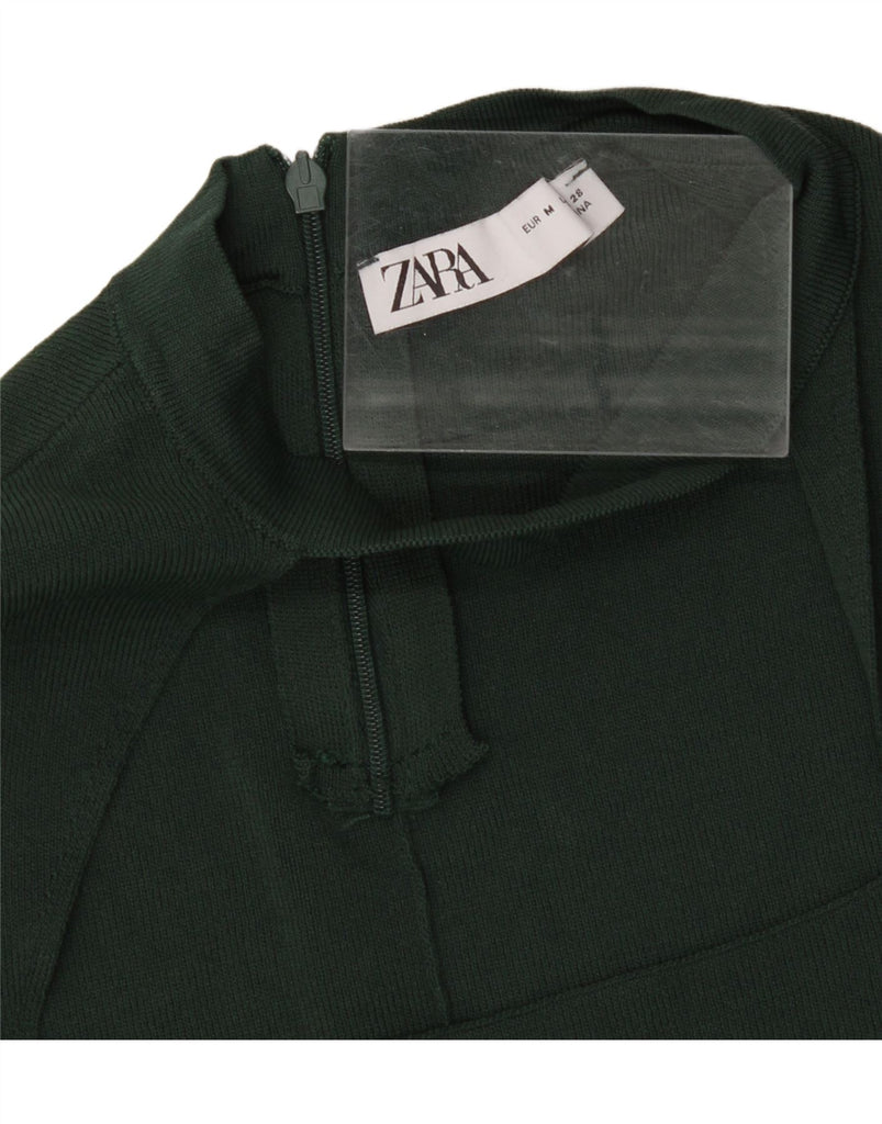 ZARA Womens Long Sleeve Blouse Top UK 12 Medium Green Vintage Zara and Second-Hand Zara from Messina Hembry 