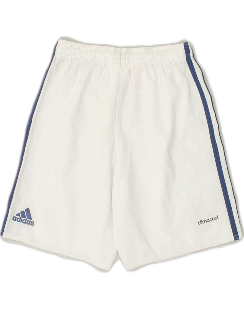 ADIDAS Boys Climacool Sport Shorts 9-10 Years Off White Polyester | Vintage Adidas | Thrift | Second-Hand Adidas | Used Clothing | Messina Hembry 