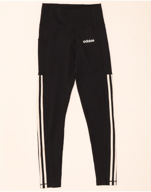 Adidas Womens Climalite Leggings UK 4/6 XS Black Polyester