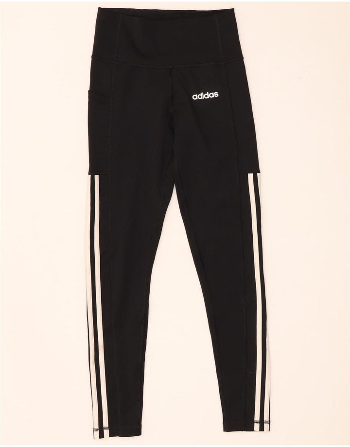 Adidas Womens Climalite Leggings UK 4/6 XS Black Polyester