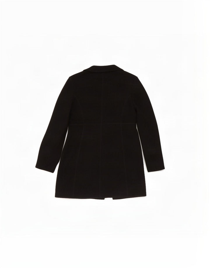 Dkny Womens Overcoat US 8 Medium Black Wool