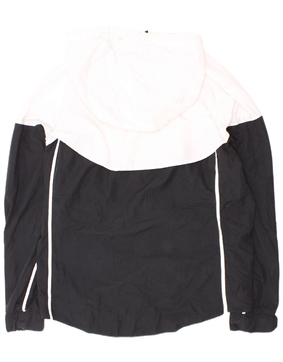 Nike Mens Hooded Tracksuit Top Jacket Medium White Colourblock Polyester