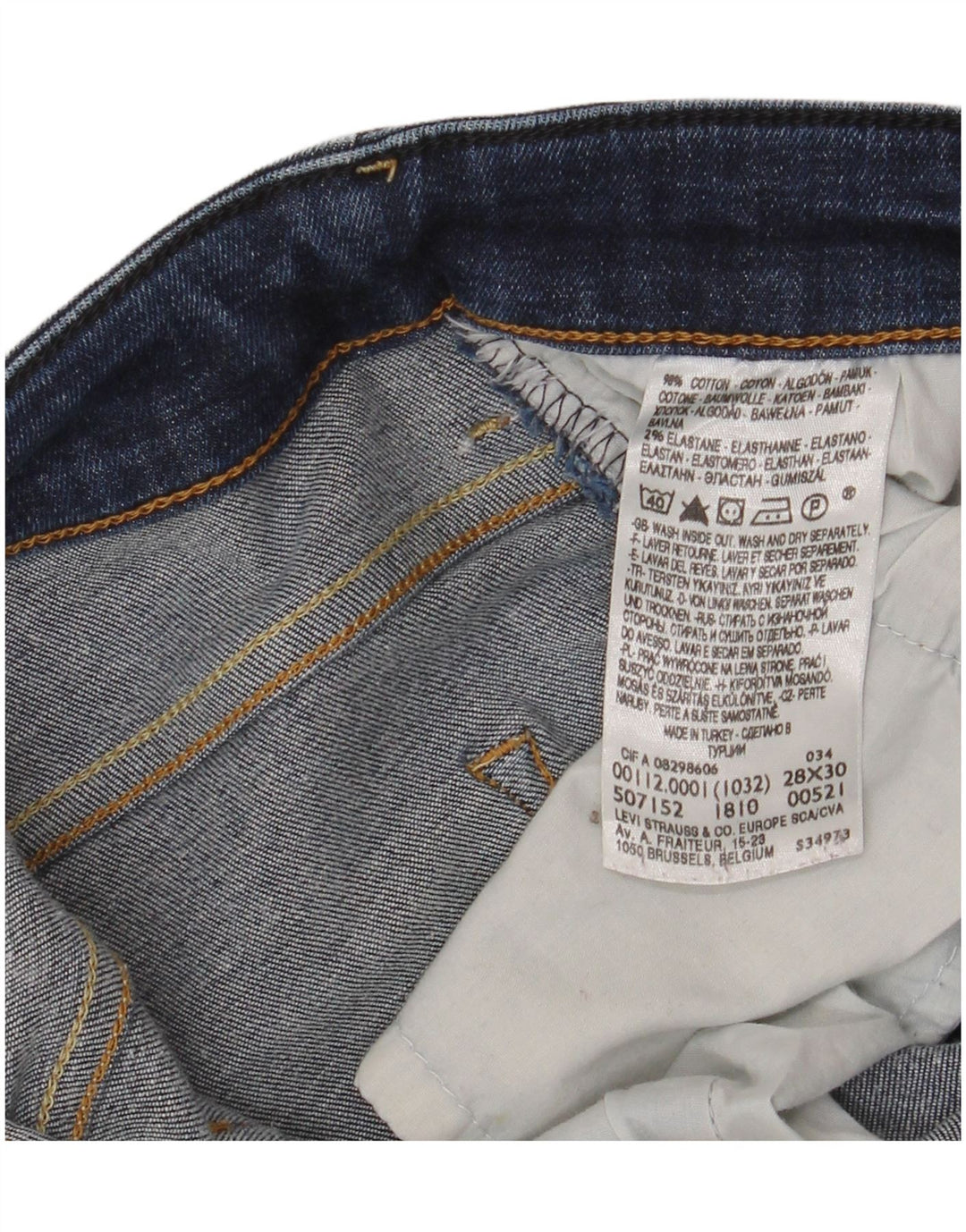 Levi's Womens Skinny Jeans W28 L30 Blue Cotton