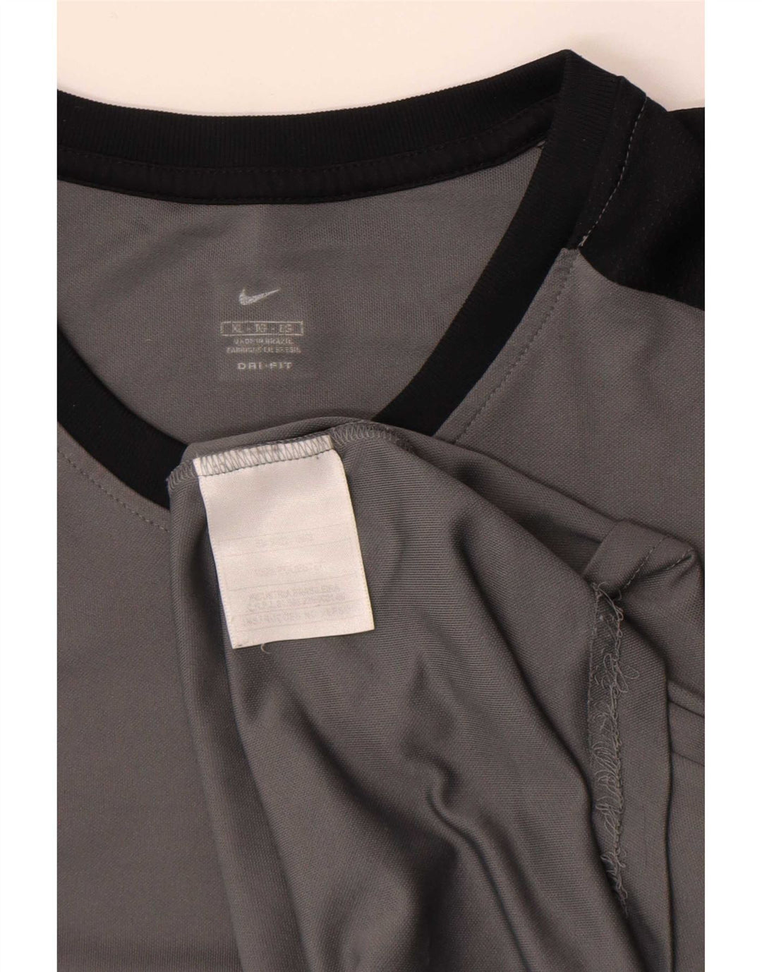 Nike Mens Dri Fit T-Shirt Top XL Grey Colourblock Polyester