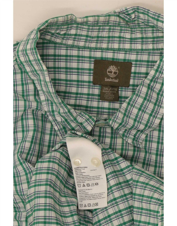 Timberland Mens Regular Fit Shirt 3XL Green Gingham Cotton