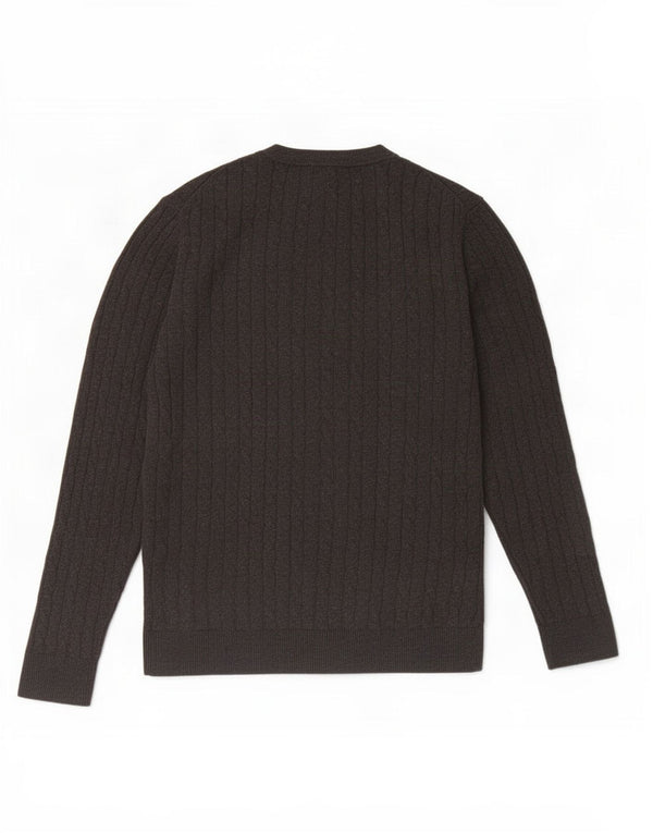 Abercrombie & Fitch Mens Crew Neck Jumper Sweater Large Grey Cotton