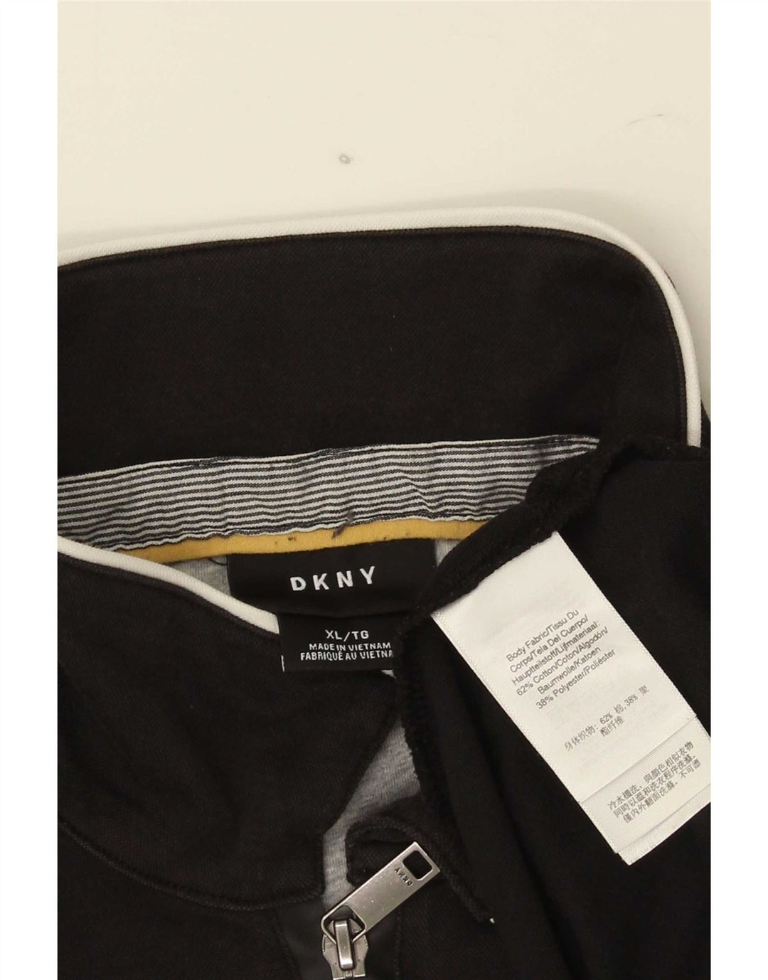 Dkny Mens Polo Shirt XL Black Cotton