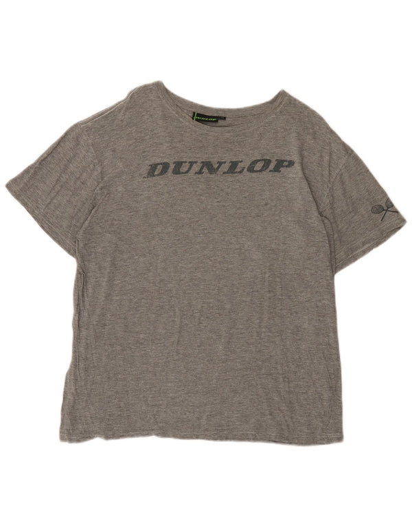 Dunlop Womens Graphic T-Shirt Top UK 20 2XL Grey Flecked