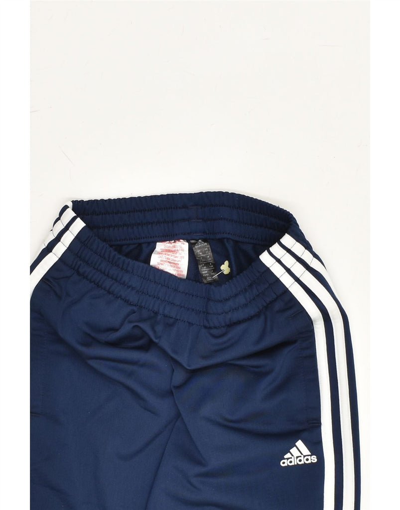 ADIDAS Boys Tracksuit Trousers 7-8 Years Blue Polyester | Vintage Adidas | Thrift | Second-Hand Adidas | Used Clothing | Messina Hembry 