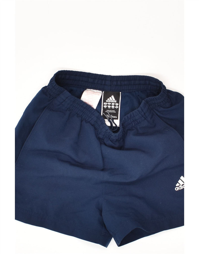 ADIDAS Boys Climalite Sport Shorts 9-10 Years Navy Blue Polyester | Vintage Adidas | Thrift | Second-Hand Adidas | Used Clothing | Messina Hembry 