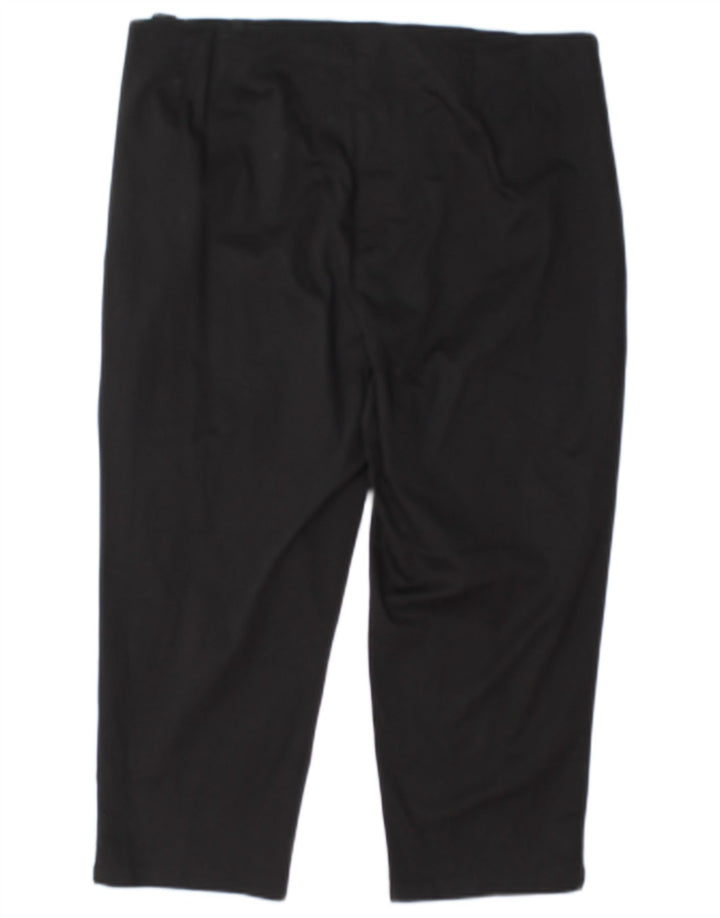 Marks & Spencer Womens Regular Capri Trousers UK 16 Large W34 L21 Black
