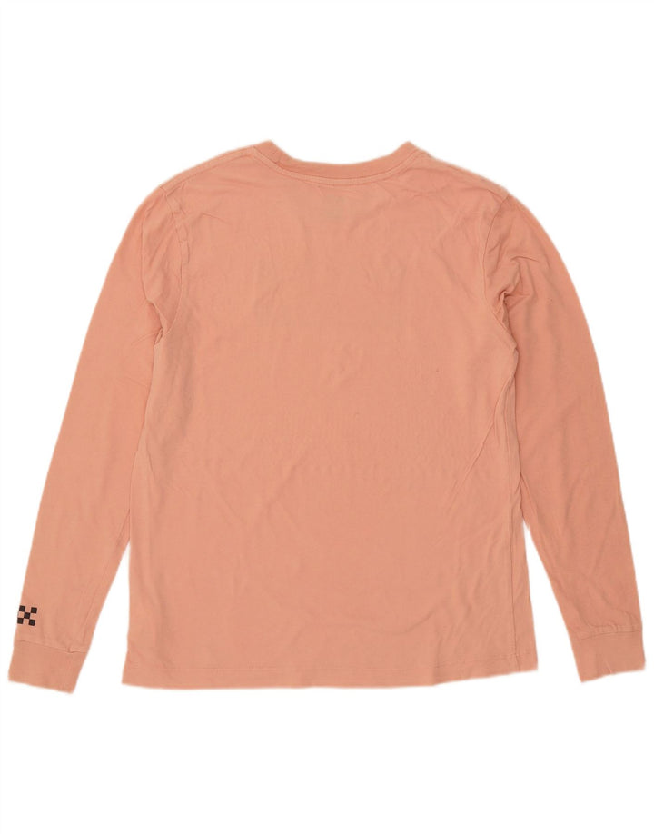 VANS Womens Graphic Top Long Sleeve UK 10 Small Pink Cotton