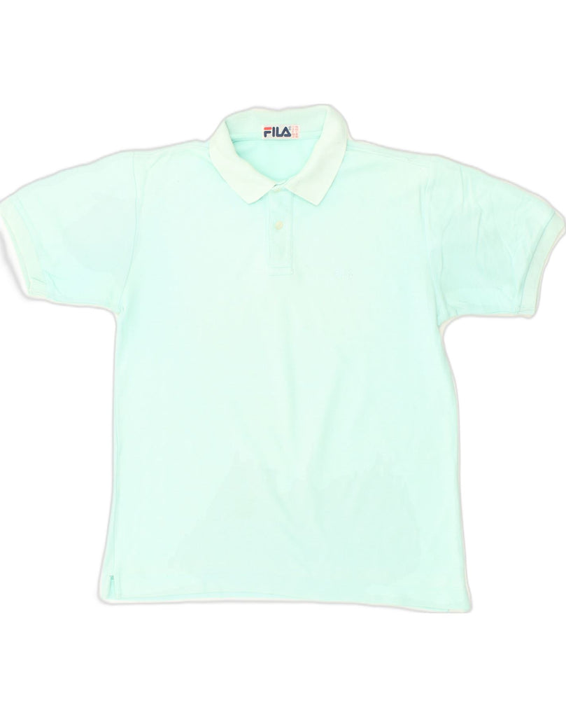 FILA Mens Polo Shirt IT 46 Small Turquoise Cotton | Vintage Fila | Thrift | Second-Hand Fila | Used Clothing | Messina Hembry 