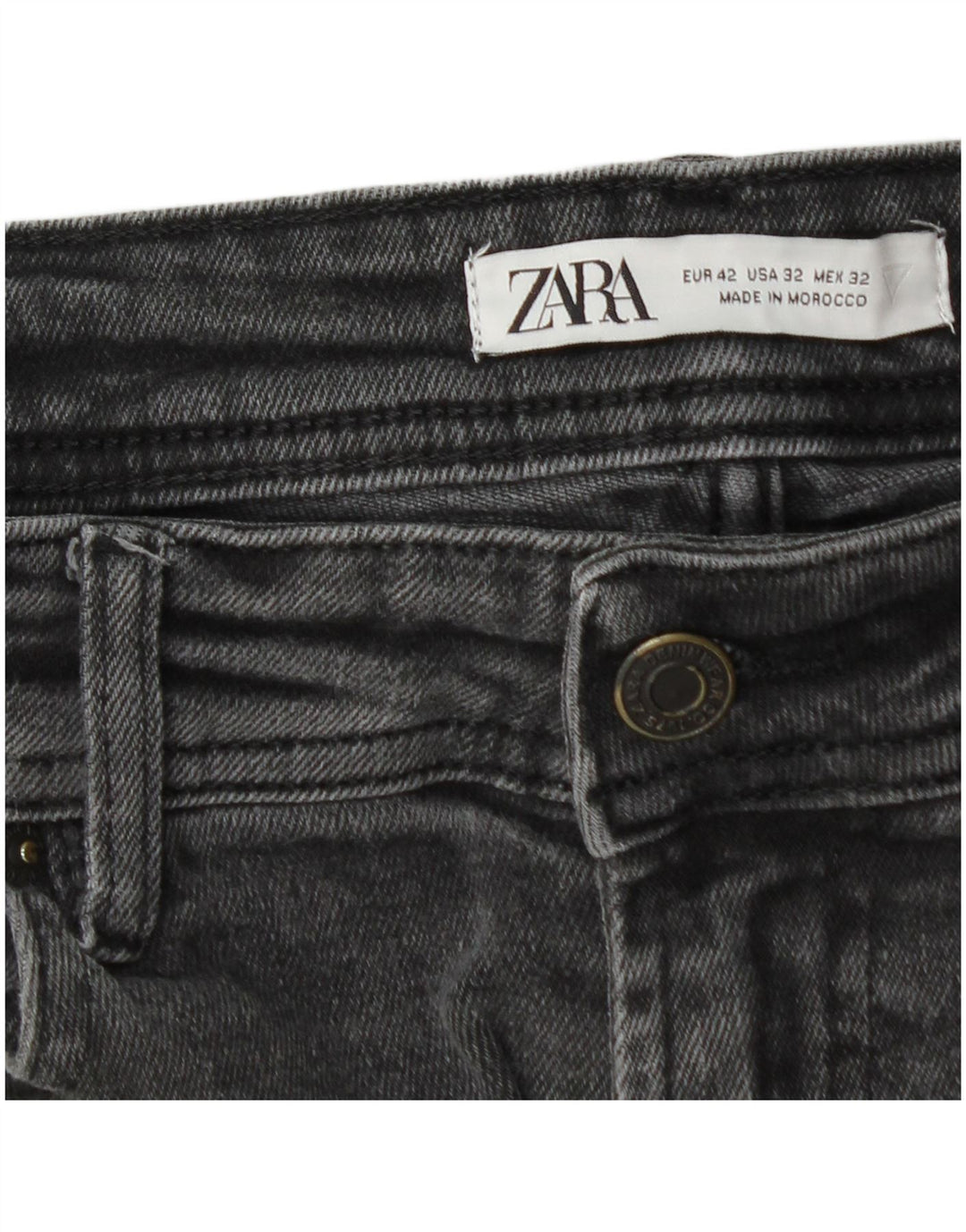 Zara Mens Tapered Jeans EU 42 Medium W32 L30 Grey