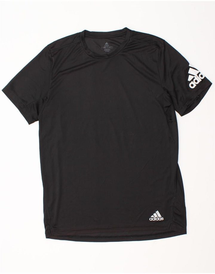 Adidas Mens Aeroready Graphic T-Shirt Top Large Black Polyester