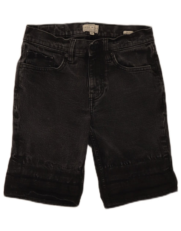 Jack Wills Womens Slim Fit Denim Shorts W28 Medium Black