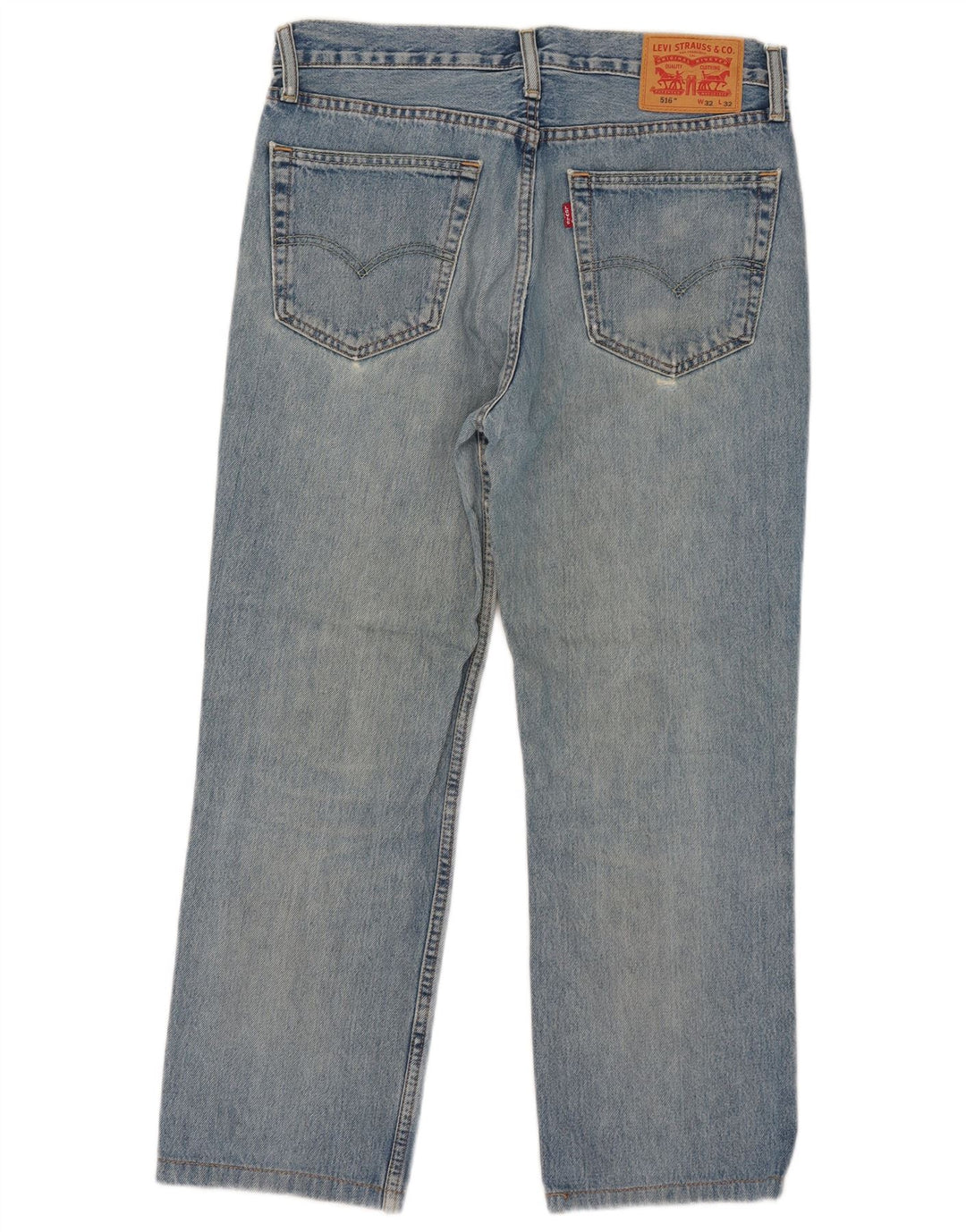 Levi's Mens 516 Slim Straight Jeans W32 L26 Blue Cotton