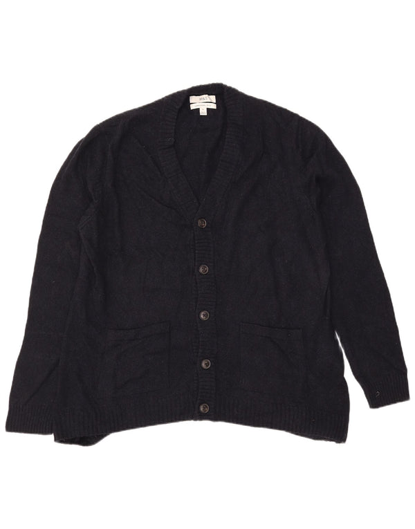 Marks & Spencer Mens Cardigan Sweater UK 44/46 XL Navy Blue Wool