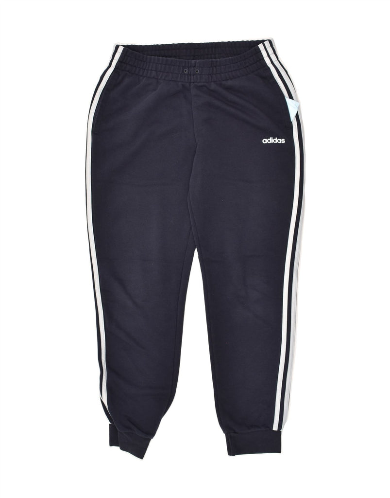 ADIDAS Womens Tracksuit Trousers Joggers UK 16/18 Large Navy Blue Cotton | Vintage Adidas | Thrift | Second-Hand Adidas | Used Clothing | Messina Hembry 