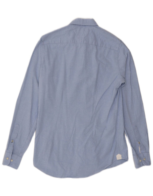 Tommy Hilfiger Mens Slim Fit Shirt Small Blue Cotton