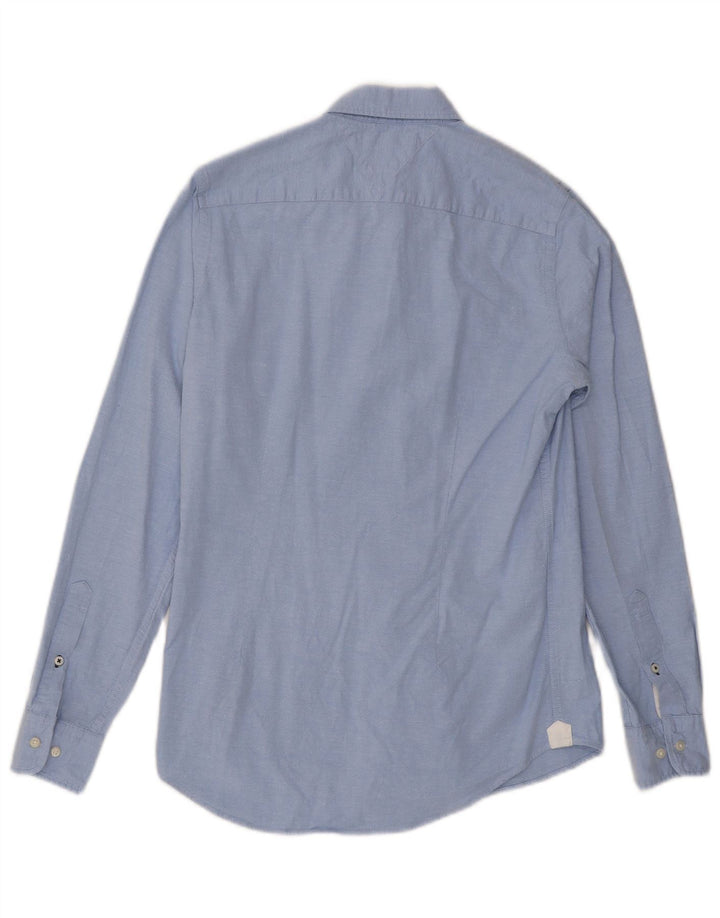 Tommy Hilfiger Mens Slim Fit Shirt Small Blue Cotton