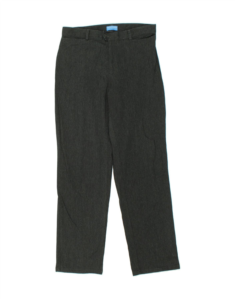 DOCKERS Womens Straight Casual Trousers US 10 Large W32 L31 Grey Cotton Vintage Dockers and Second-Hand Dockers from Messina Hembry 