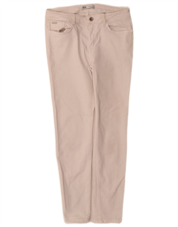 Zara Womens Slim Jeans EU 40 Medium W30 L28 White Cotton