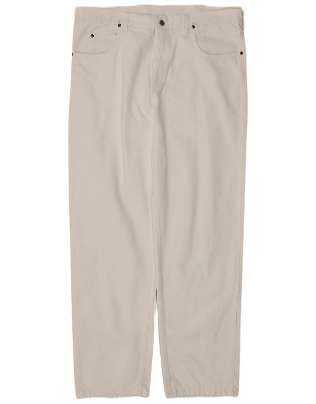 LEE Mens Kansas Straight Jeans W40 L34  White Cotton