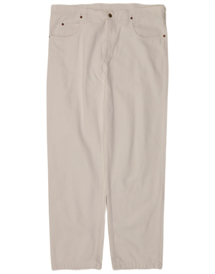 LEE Mens Kansas Straight Jeans W40 L34  White Cotton