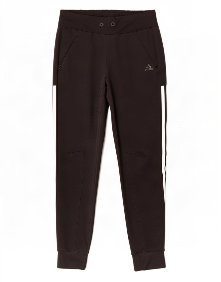 Adidas Womens Climalite Tracksuit Trousers Joggers UK 14 Medium Black