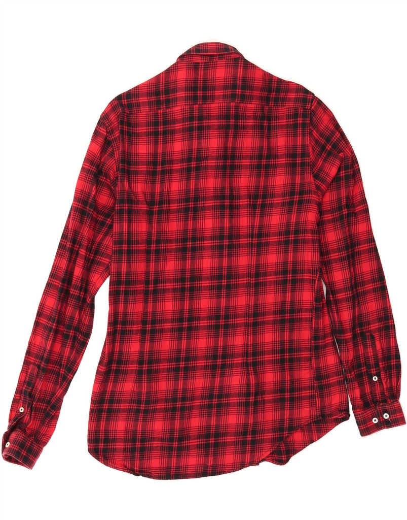 ZARA Mens Slim Fit Flannel Shirt Large Red Check Vintage Zara and Second-Hand Zara from Messina Hembry 